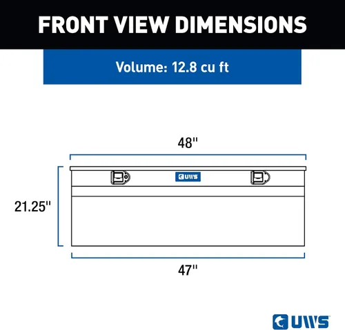Vista 2 de UWS EC20241 Caja de almacenamiento de aluminio de pared pesada de 48 pulgadas, tapa RigidCore