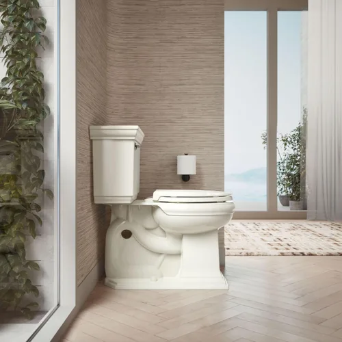 Vista 4 de KOHLER 4639-RL-47 Cachet ReadyLatch Round Toilet Seat Soft Close, Almond Almendra