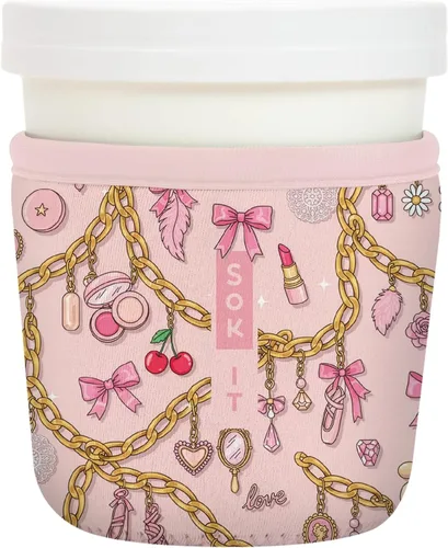 Vista 18 de Sok It IceCreamSok Cubierta de Neopreno Aislante (Floral Abstracto, Pintas de Helado Rectas)