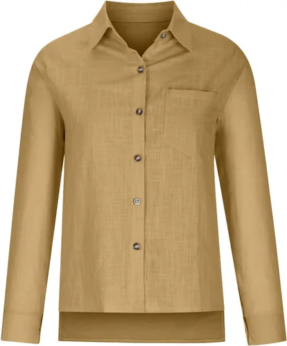 Vista 158 de SMIDOW Camisa de algodón y lino con botones para mujer