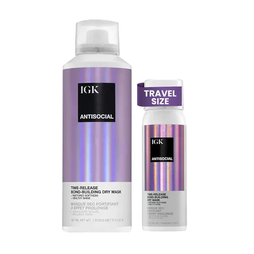 Vista 8 de IGK Antisocial Cloud Club - Mascarilla para cabello seco, reparación de vínculos para cabello dañado, 5 onzas Aroma de edición limitada