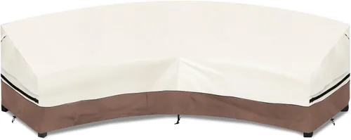 Vista 23 de okcool Funda modular para exteriores, fundas para muebles de patio en forma de L para muebles seccionales de 6 plazas, 85 pulgadas de largo x 32