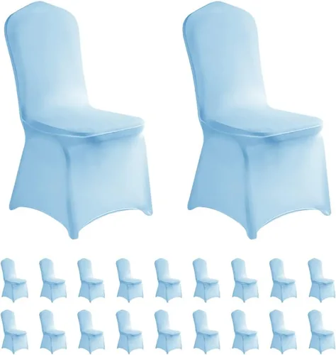 Vista 27 de LZY 6 piezas Fundas de Silla de Spandex Elásticas Fundas Deslizables para Fiestas de Boda, Fundas de Decoración de Sillas de Comedor y Banquete Negro