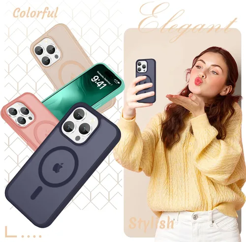 Vista 453 de Funda para Google Pixel 10 Pro XL, cubierta magnética mate, color negro Fit for MagSafe, Screen Protector included, Shockproof Military Grade