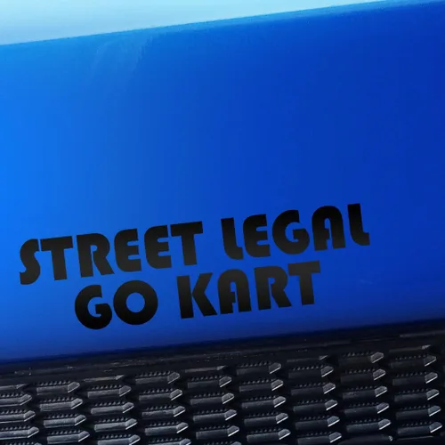 Vista 6 de Street Legal Go Kart - Calcomanía de vinilo para Mini Cooper, color a elegir - [azul azul]