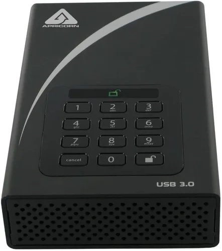 Vista 9 de Apricorn 2TB Aegis Padlock DT 256-Bit Cifrado USB 3.0 Disco duro (ADT-3PL256-2000)