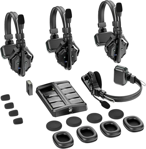 Vista 10 de Hollyland Solidcom C1 2 Usuarios 1100ft Full-Duplex Wireless Headset Sistema de intercomunicación para equipo de comunicación grupal Talk