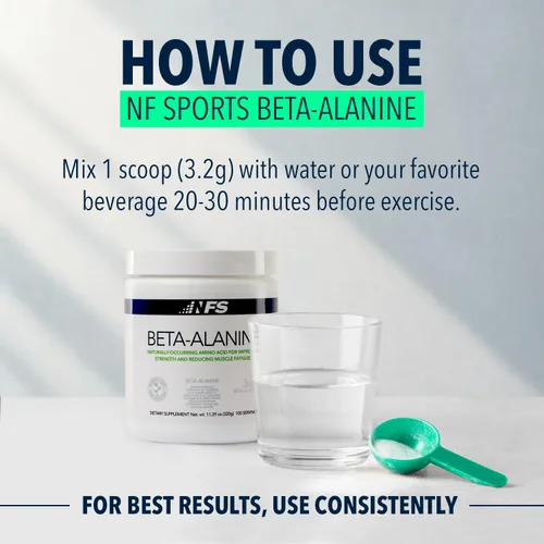Vista 6 de NF Sports Beta-alanina – Aminoácido natural que promueve la reducción de la fatiga muscular y mejora el rendimiento - 100% satisfacción garantizada
