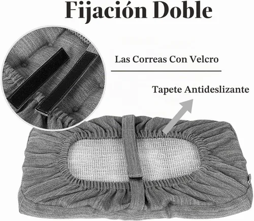 Vista 6 de baibu Juego de 2 cojines de espuma viscoelástica rectangulares, diseño de doble capa, cojín para taburete de bar con lazos, solo 2 almohadillas