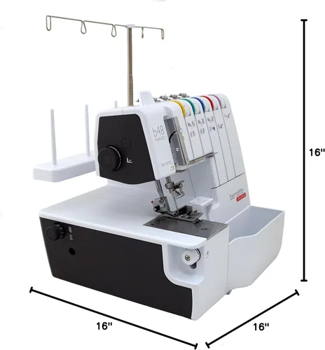 Vista 6 de Bernette B48 Funlock Serger Coverstitch Overlock Machine Rendimiento de acolchado de costura resistente para principiantes y profesionales Luz