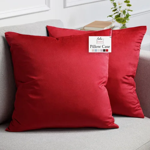 Vista 19 de lalaLOOM Fundas de almohada de terciopelo, juego de 2 almohadas cuadradas decorativas para el hogar, fundas suaves de acento, fundas de almohada