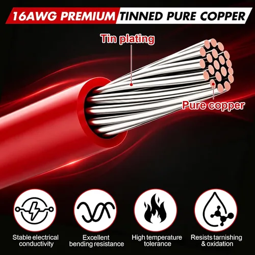 Vista 3 de 4 portafusibles en línea impermeable premium de 16 AWG de 12 V