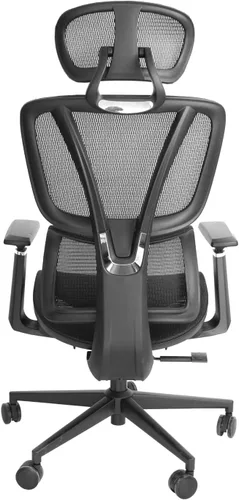 Vista 4 de FOH Silla de oficina ergonómica de malla con malla transpirable, silla de escritorio para computadora, silla de trabajo ergonómica con respaldo
