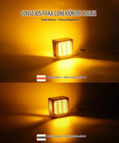 Vista 3 de Partsam Luces LED de Pedestal Ámbar/Ámbar de Doble Cara 39 Luces LED de Señal de Giro Montaje con Perno Luces de Guardabarros Luces Laterales