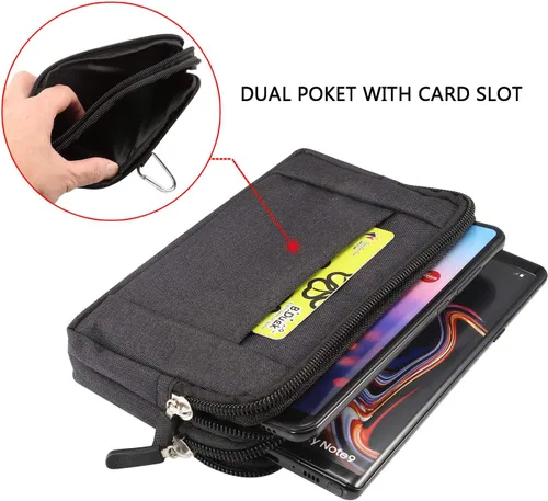 Vista 2 de Molle Pouch Riñonera deportiva para iPhone X/Xs/XR Plus y más