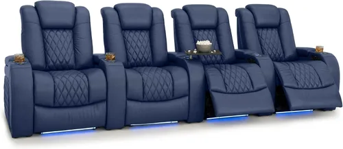 Vista 146 de Seatcraft Asiento de cine en casa Diamante Marrón Reclinable Individual