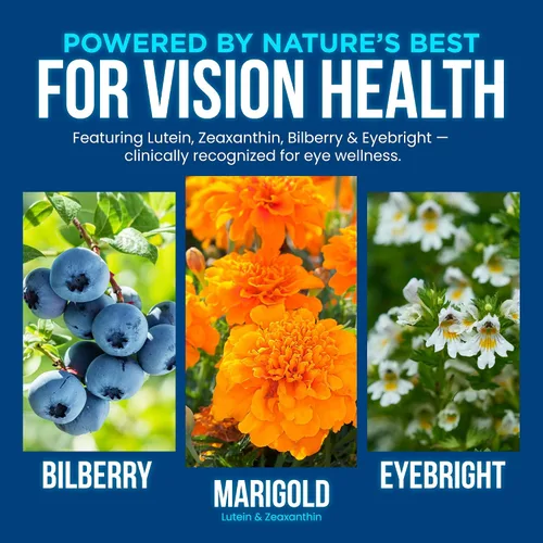 Vista 5 de OmniBiotics Vision Clarity - Suplemento vitamínico y mineral para los ojos, arándano, luteína y zeaxantina, suplemento de salud macular