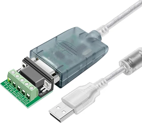 Vista 8 de Cable USB a serie RS232 (5.9 pies) Conector DB9 RS232 puerto serie hembra adaptador industrial compatible con Windows Series/Linux/MacOSX