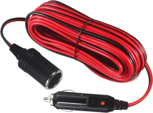 Vista 6 de Cable de extensión para encendedor de cigarrillos de 26 pies – 26 pies 12 V/24 V macho a enchufe hembra adaptador de enchufe 14AWG cable