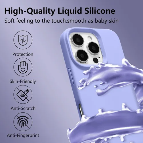 Vista 168 de Funda magnética de silicona para iPhone 13 Pro, color blanco antiguo [Compatible con Magsafe] [Forro de microfibra suave antiarañazos], funda