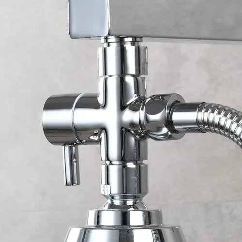 Vista 2 de CIENCIA Válvula desviadora de ducha G1/2" para baño, válvula desviadora de brazo de ducha de latón de 3 vías para ducha de mano, componentes