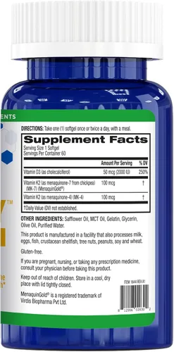 Vista 8 de BioTrust Sol Joy, Vitamina D3 K2 de alta potencia - Alta potencia (50 mcg)