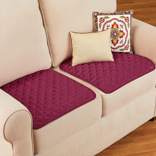 Vista 2 de Collections Etc Protector de asiento acolchado impermeable, juego de 2, lavable a máquina, uso para asientos en interiores o exteriores
