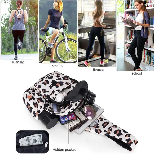 Vista 4 de HUA ANGEL Bolso bandolera floral - Mochila cruzada pequeña para hombres y mujeres, senderismo, caminar, viajes, mini bolsa de pecho