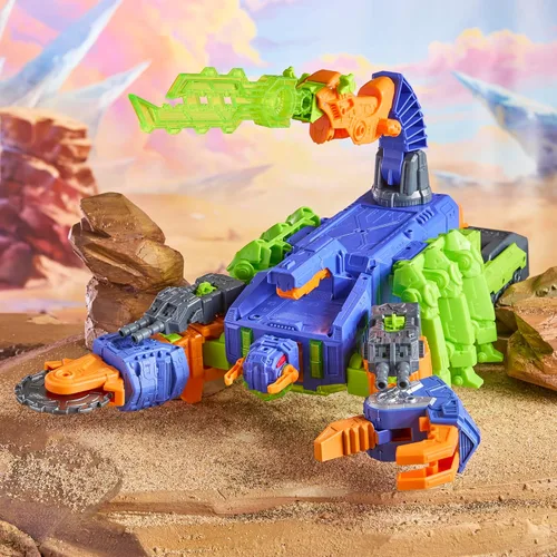 Vista 3 de Transformers CYBERWORLD - Juego de batalla Scorponok Strike, juego de figuras de acción de conversión con luces y sonidos, juguetes robot para niños