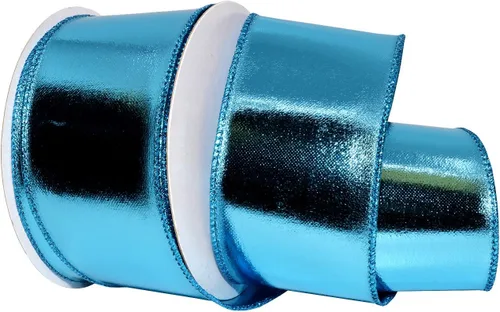 Vista 13 de Morex Ribbon alámbrico Lamé cinta, 2 – 1/2" X 10 yd, color dorado