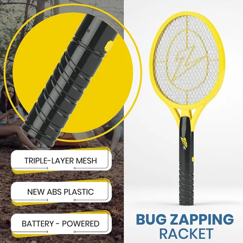 Vista 3 de Zap It Bug Zapper - Raqueta de exterminador de insectos con batería (2 pilas AA incluidas), 3500 voltios, paquete de 2