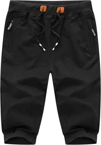 Vista 3 de Dr.Cyril Pantalones cortos de 34 para hombre, pantalones capri de algodón elástico por debajo de la rodilla, pantalones cortos de entrenamiento