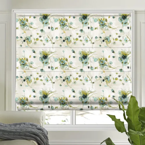 Vista 19 de LETAU Persianas romanas opacas sin cordón, sin cordón, hechas a pedido, con forro de flores, persianas para ventanas, puertas, puertas francesas