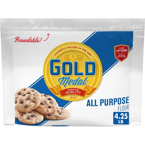 Vista 5 de Gold Medal Harina multiusos, harina para hornear, bolsa resellable de 3 libras
