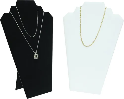 Vista 2 de 6 exhibidores de joyas en terciopelo negro para collares con dije 12.5