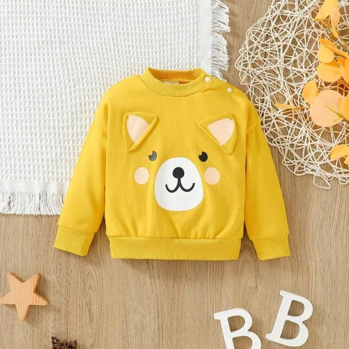 Vista 12 de Ropa para bebé niño pequeño, conjuntos de otoño e invierno, sudadera de manga larga con oso y pantalones, conjunto de 6 meses a 2 años