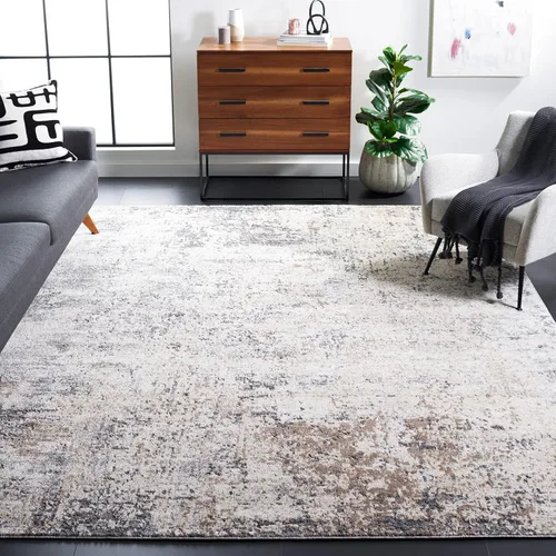 Vista 11 de SAFAVIEH Aston Collection - Alfombra decorativa, 2 x 4 pies, marfil y gris, diseño abstracto moderno, no desprende pelusa y de fácil cuidado, ideal