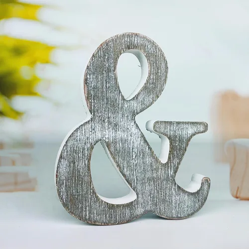Vista 30 de Letras de madera rústica sin terminar de 6 pulgadas para decoración de pared, letras decorativas de pie en rodajas, decoración de tablero