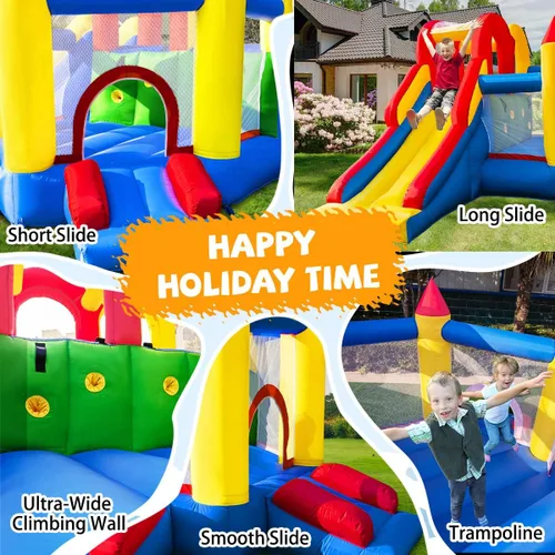 Vista 4 de Umbalir Casa de Rebote Inflable para Niños de 3-8 años, Casa de Rebote Acomoda 4-6 Niños, Diversión Segura para Jugar en Interiores/Exteriores
