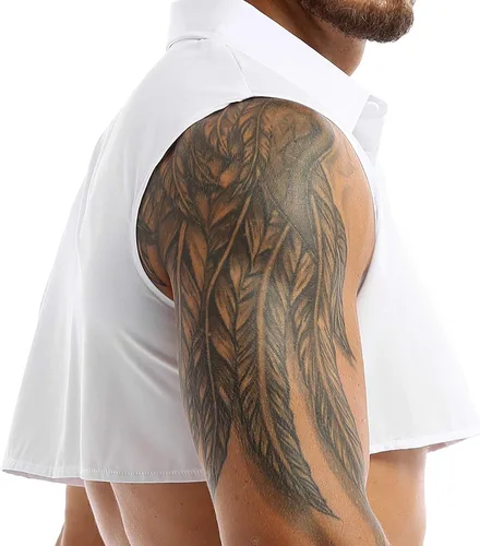 Vista 4 de Cuello falso desmontable Dickey cuello sólido medias camisas falso cuello para hombre joven