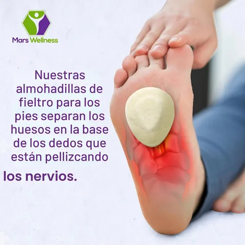 Vista 3 de Comfort - Almohadillas de fieltro metatarsiano para el neuroma para pies, 4 pares
