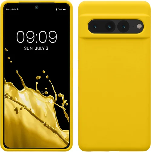 Vista 78 de kwmobile Funda compatible con Google Pixel 7 Pro - Funda de silicona TPU con acabado suave - Piedra antigua