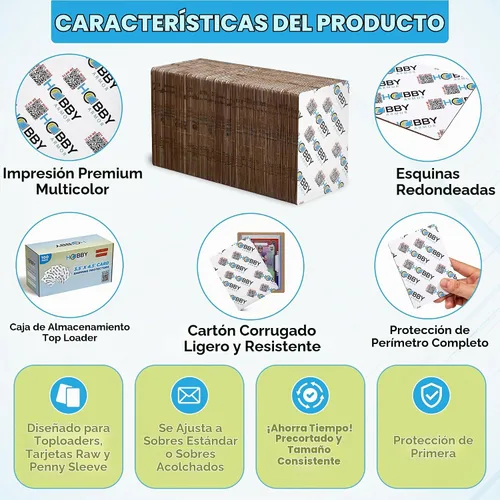 Vista 3 de Hobby Armor Protector de envío de tarjetas coleccionables, cartón de 3.5 x Paquete de 100 - Vibrante