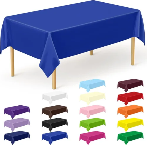 Vista 87 de Suministros de regreso a clases, 2 manteles de 108 x 54 pulgadas, manteles desechables coloridos para el primer día de escuela, rectangular