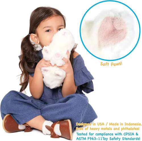 Vista 3 de TigerHart Wren The White Rabbit - Peluche de 10 pulgadas