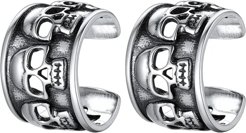 Vista 14 de SILVERCUTE 925 Sterling Silver Earrings for Women,Silver Cat/Dinosaur/Devil Horn/Leaf/Snake/Skeleton Various Stud Earrings or Ear Cuffs 01.cat