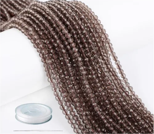 Vista 21 de AD Beads Cuentas naturales de piedras preciosas con corte de diamante micro facetado de 4 mm pequeñas y redondas para hacer collares y pulseras DIY