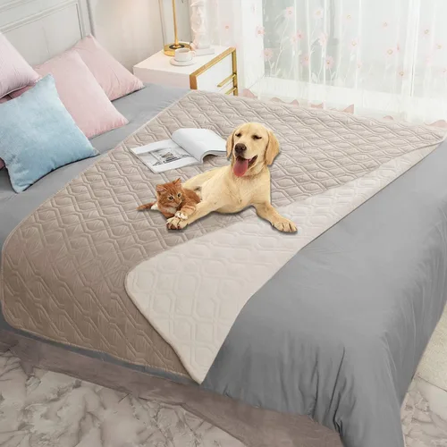 Vista 120 de Ameritex Manta Impermeable Reversible Cubierta para Cama de Perro Manta para Mascotas para Muebles Cama Sofá Sillón