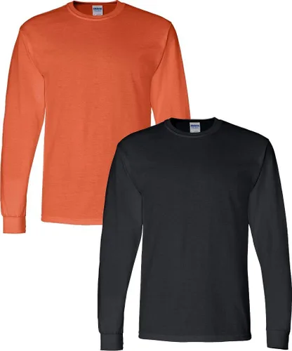 Vista 136 de Gildan Camiseta de manga larga de algodón ultra para adulto, estilo G2400, paquete múltiple Militar + ceniza.