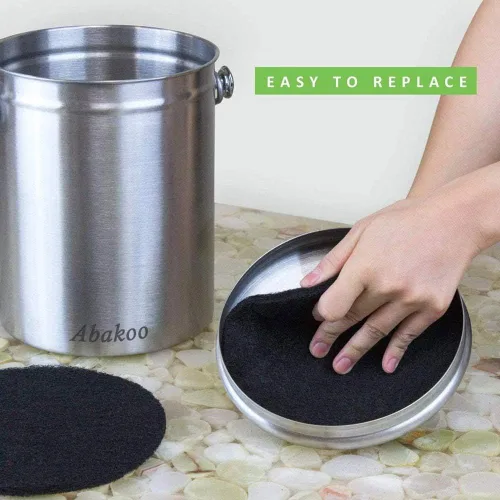 Vista 6 de Filtros de compost, 12 unidades, filtros de carbón activado para contenedor de compost de 1/1.3 galones, cubo de compost de cocina, 6 redondos